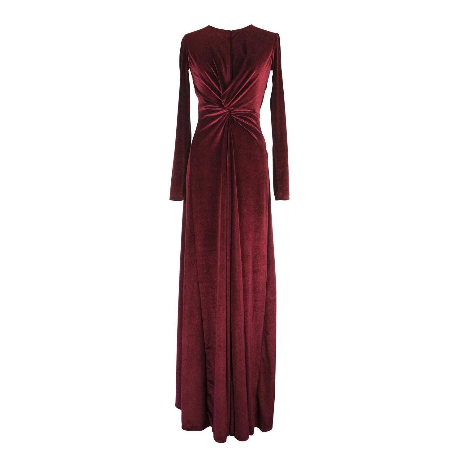 Jennafer Grace - Wholesale Dress - Women's - Oxblood Velvet Knot Dress4