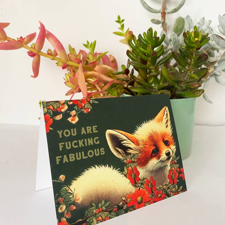 The Coin Laundry - Wholesale Love Card - You are Fucking Fabulous Fox - Funny Love Encouragement Card2