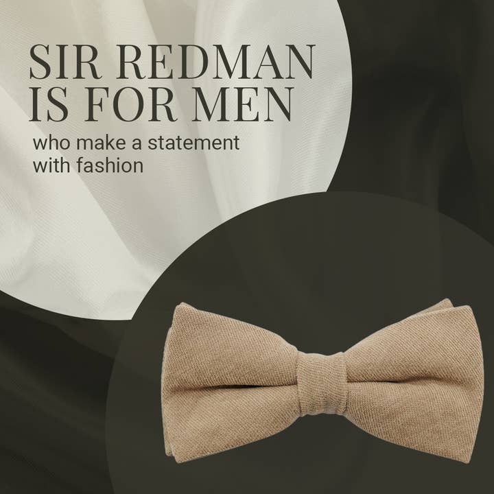 Sir Redman - Wholesale Bow Tie - Men's - Sir Redman Bow Tie - Sand color4