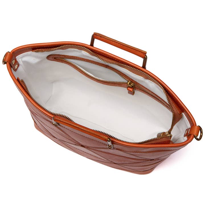 UPPDOO – Großhandel Tragetasche – Damen – Große Origami-Tasche - Kurkuma