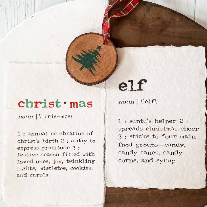 Alison Rose Vintage - Vente Art mural pour les fêtes - impression de définition automatique en police de machine à écrire sur du papier fait main1