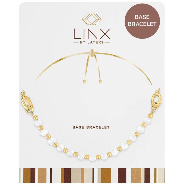 LINX: Base Bracelet Gold White Facet for wholesale by Center Court