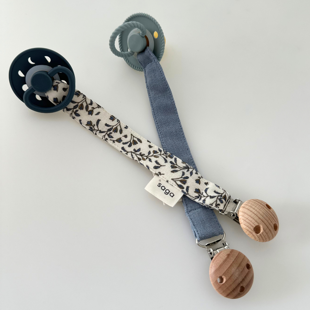Saga Copenhagen - Wholesale Pacifier Clip - Baby - Pacifier Clip - Harvest Bell - Organic Cotton - Silicone Rin2