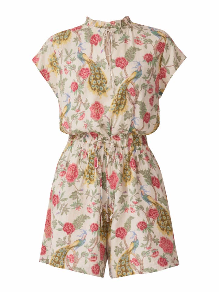 Samara Cream Playsuit for wholesale by Raishma