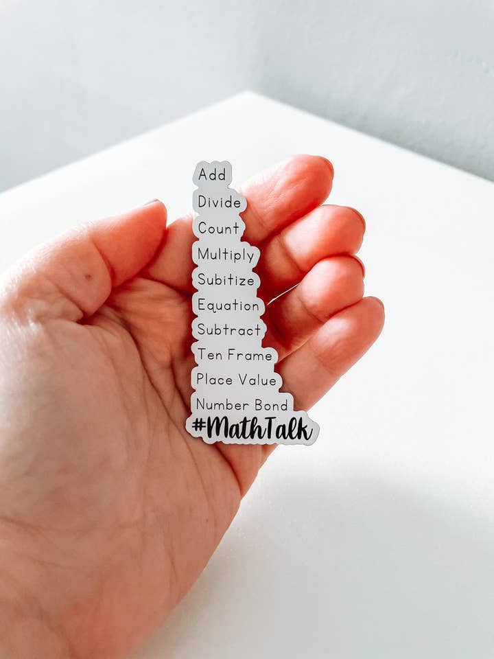 Math Talk Sticker/Magnet - Teacher Magnet, Fridge Magnets for wholesale by Buffalo Speaks