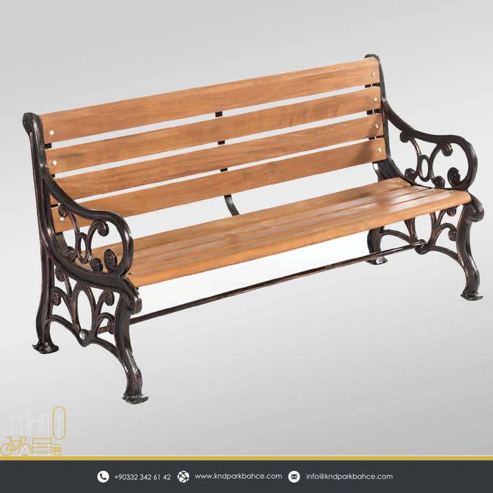 Deholzwart GmbH - Wholesale Outdoor Chair - Garden bench park bench wooden bench cast iron wood brown4