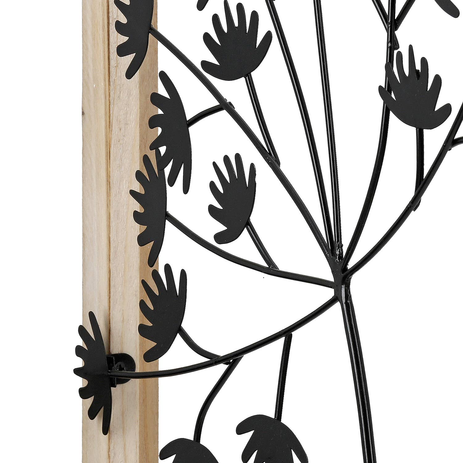 Dandelion wall relief, black h.40 cm for wholesale on Faire4