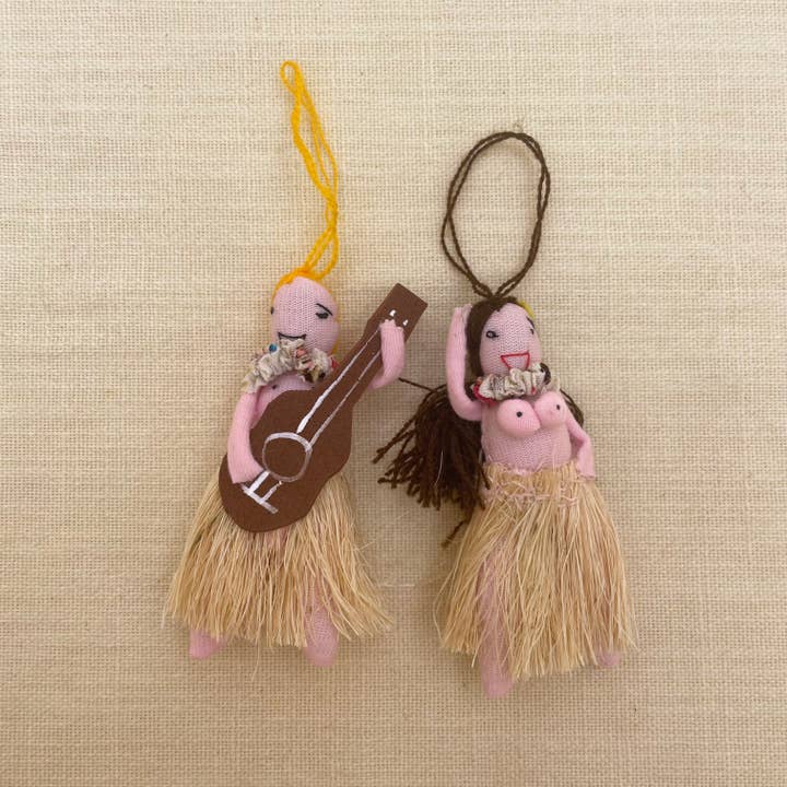 Tesoros Trading Company – wholesale Docka - Barn – Arpillera hawaiiska dockor, Peru