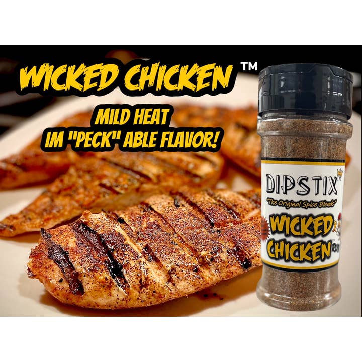DIPSTIX - Wholesale Rub - Wicked Chicken; Premium Poultry Rub