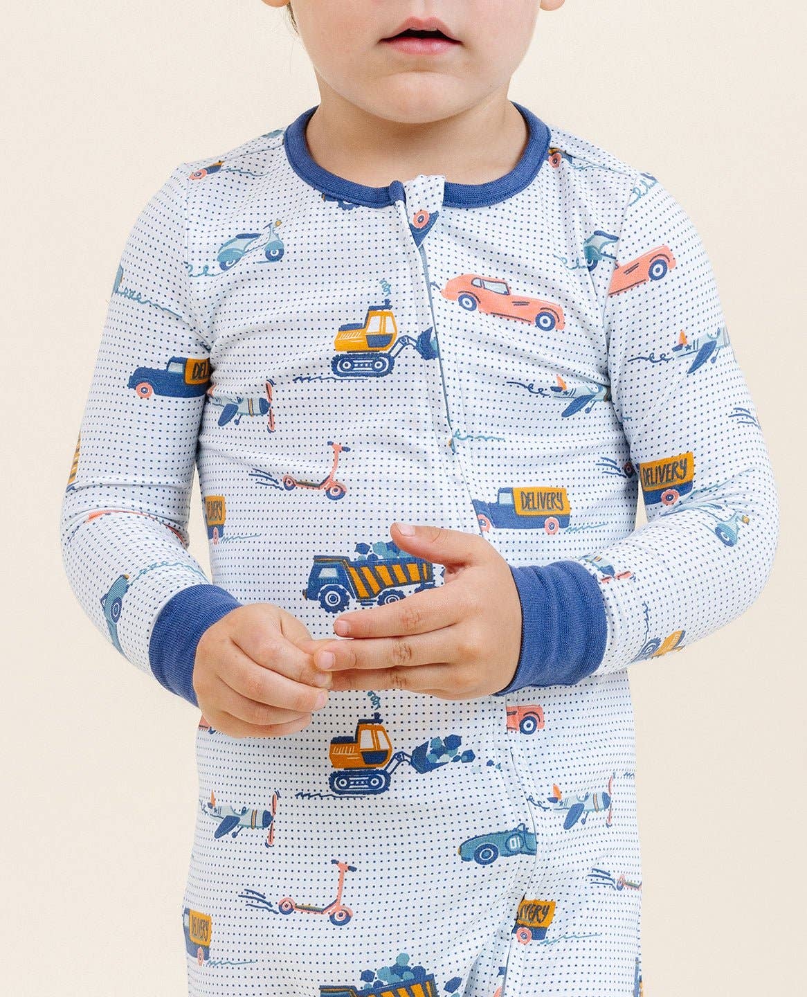 Lark - Wholesale Jumpsuit - Baby - Ultimate Zip Footie in On The Go1