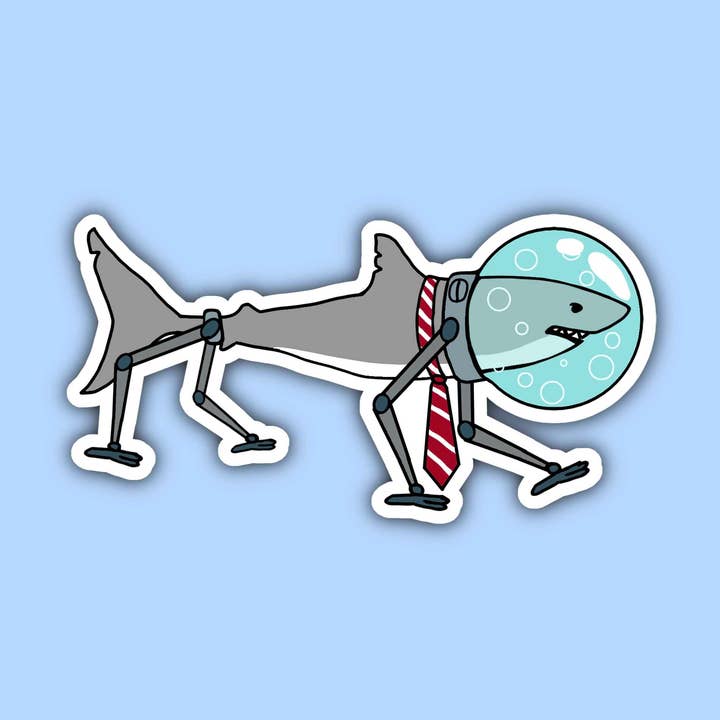 Business Shark Sticker for wholesale by Noellita Bonita
