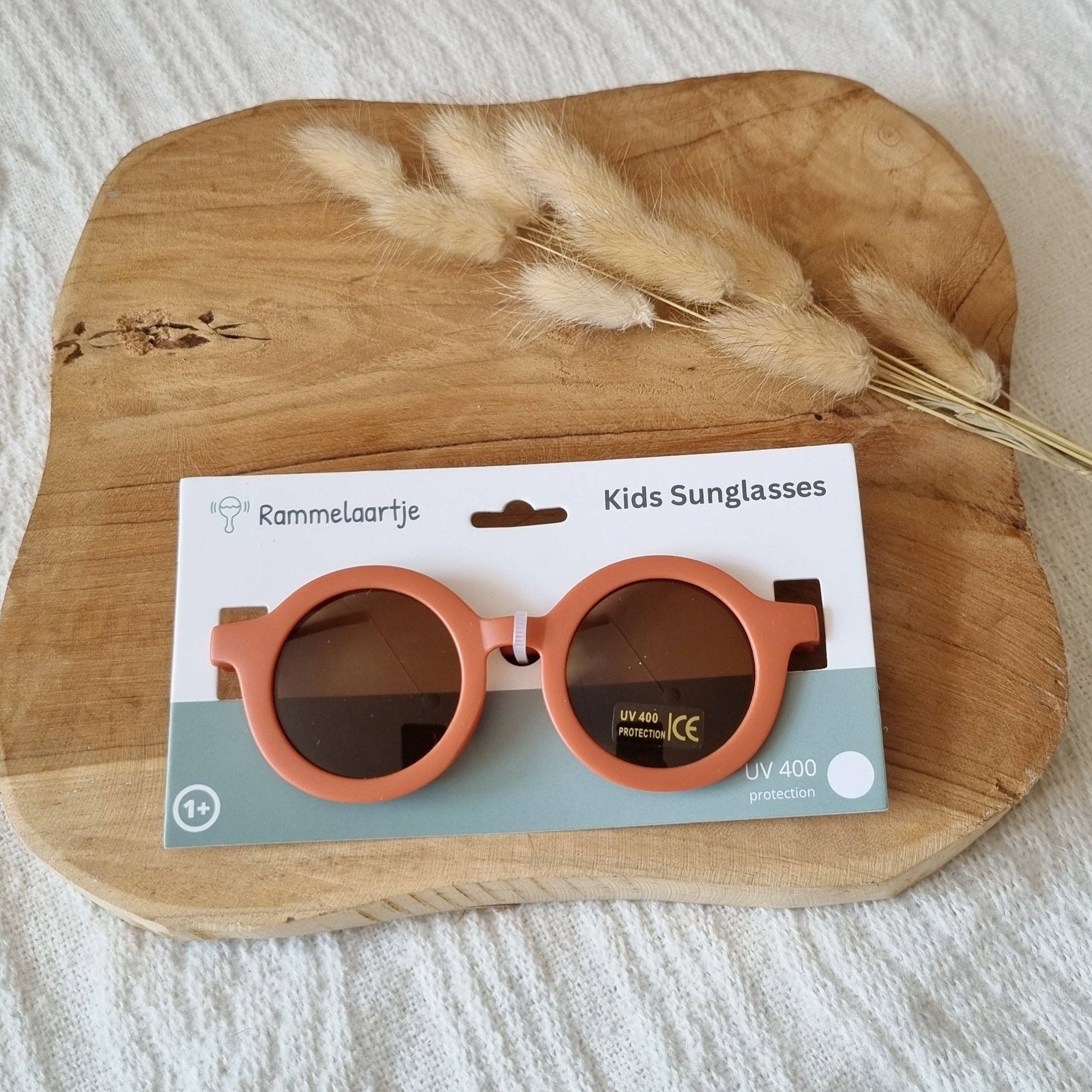 Rammelaartje - Wholesale Sunglasses - Kids - Children's UV400 Round Sunglasses - Rust3