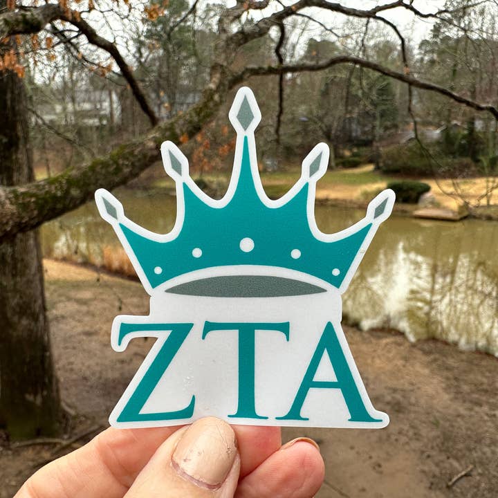 Sticker | ZTA | Zeta Tau Alpha Logo | Waterproof Vinyl Sticker | White | Clear | Permanent | Removable | Window Cling | Glitter | Holographic (Copy) for wholesale by My Vinyl Cut