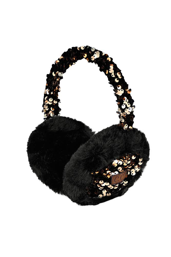 Hana - Wholesale Earwarmers/Ear Muffs - Women's - C.C Faux Fur Sequin Earmuff1