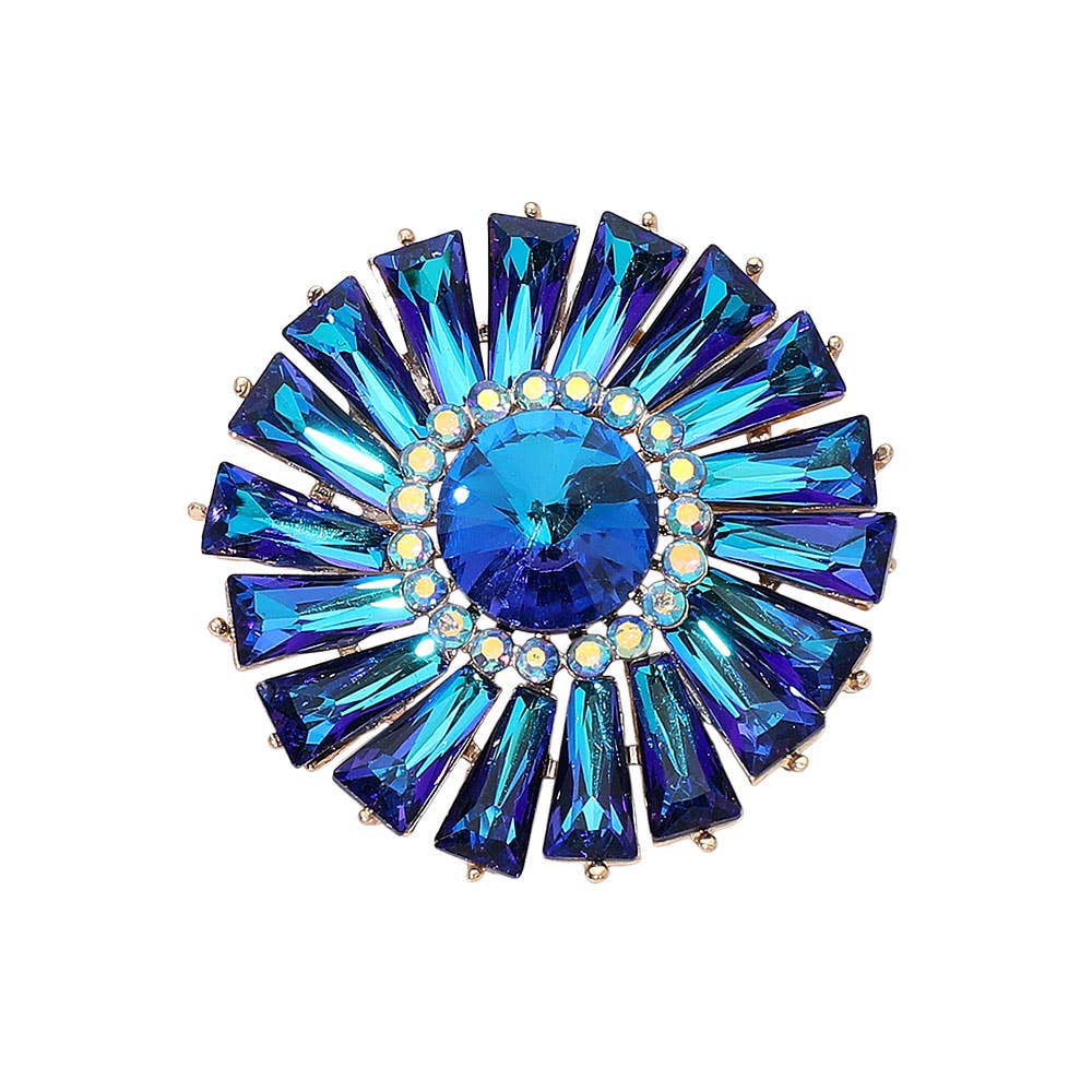 Sensibling Corp. - Wholesale Broche - Stralende Edelsteen Bloemen Speld Broche8