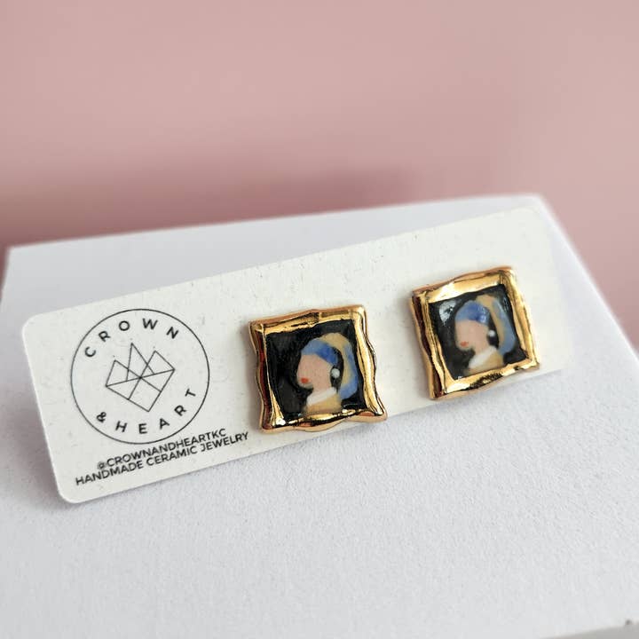 Crown & Heart – wholesale Stud/post earrings – Mini masterpiece studs13