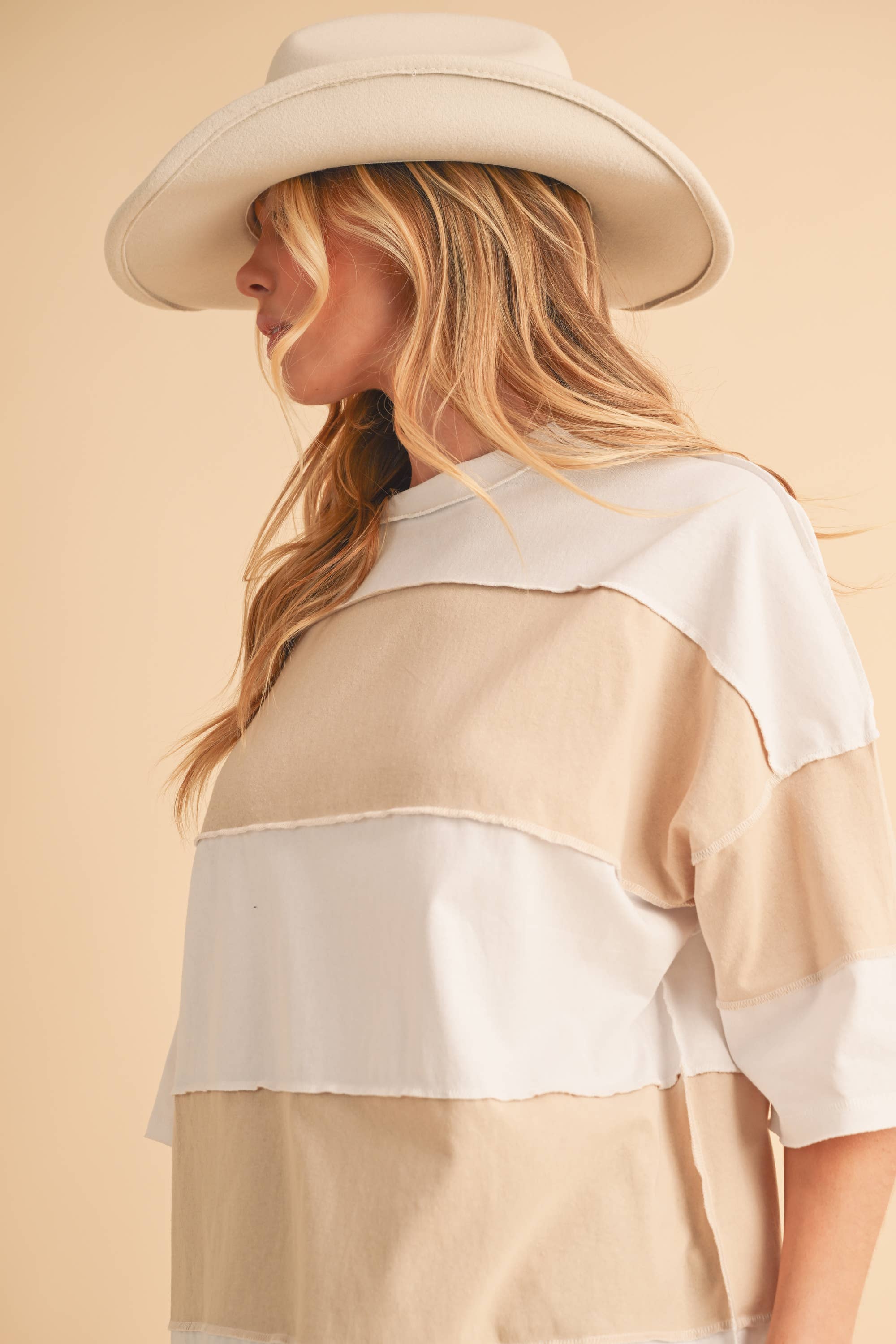 AEMI + CO - Wholesale Knit Top - Women's - 8417FN Polly Color Block Top19