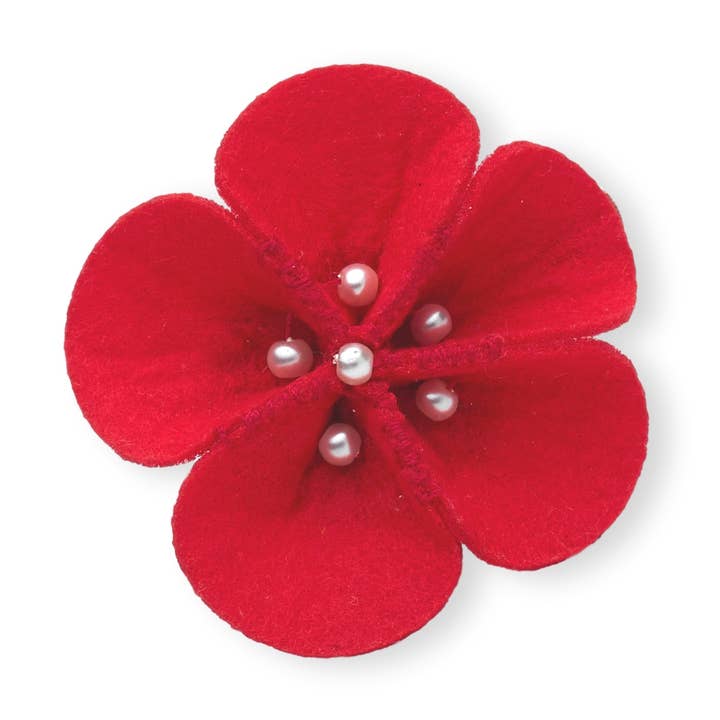 Gail Floral Alligator Clip-Brooch for wholesale by Chotee