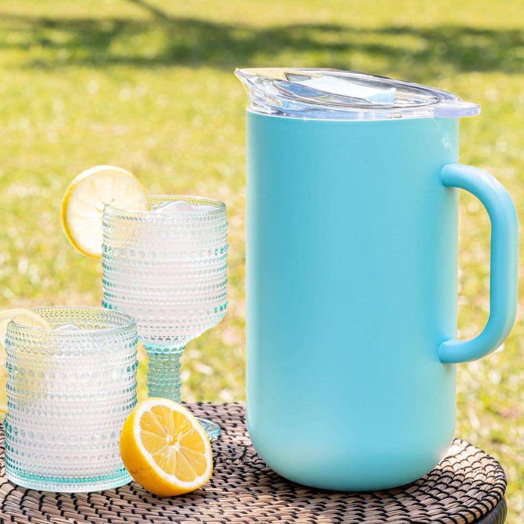 served - Wholesale Pitcher - Vacuum-Insulated Pitcher - Party Ready in Blue Lemonade1