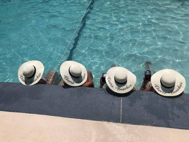 Womens Beach Hat Cheers Beaches Floppy Sun Hat - Ivory for wholesale on Faire10