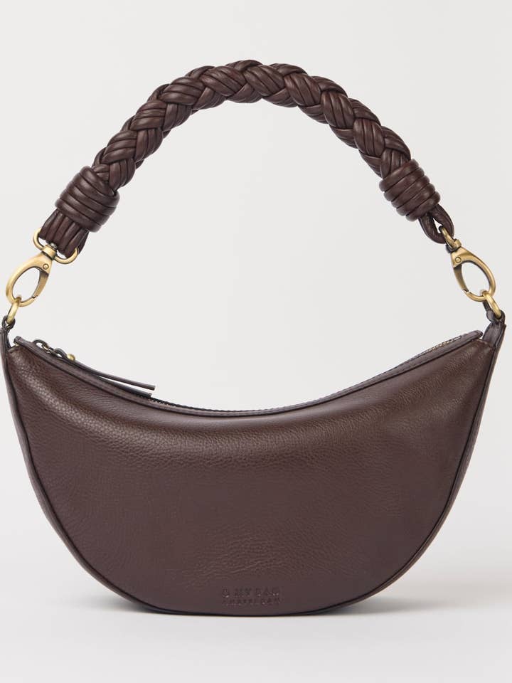 Leo Twisted Handle - Chocolate Soft Grain Leather for wholesale by O My Bag