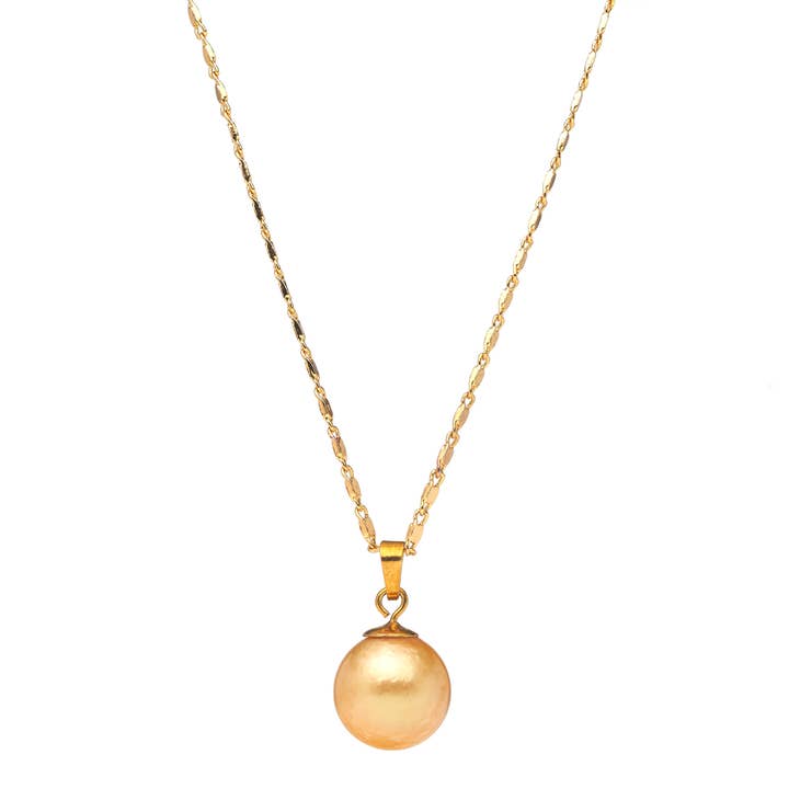 Pingente The Rocks Pérolas de Ouro do Mar do Sul 12-13 mm AA por atacado de Vayo Pearls