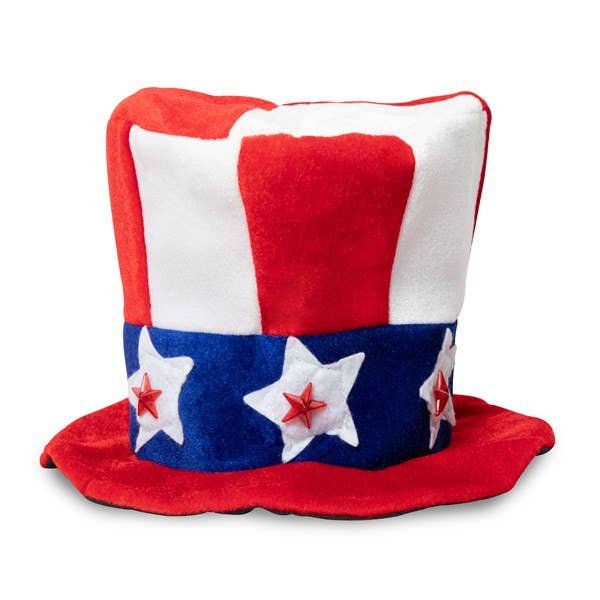 Windy City Novelties - Wholesale Party Favor - LED Patriotic Top Hats – 12 Count Retail Counter Display