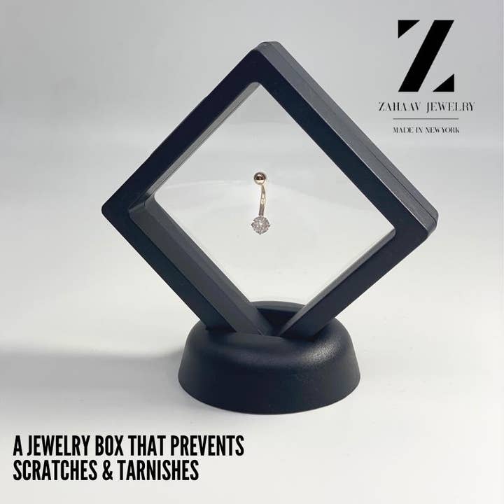 Zahav Jewelry - Wholesale Single Earring - 14kt Solid Gold 14 Gauge Flower Christina J Bar Piercing4