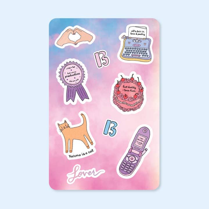 Taylor Swift Sticker Pack – For the Ultimate Swiftie for wholesale by Caulfield Design Co.