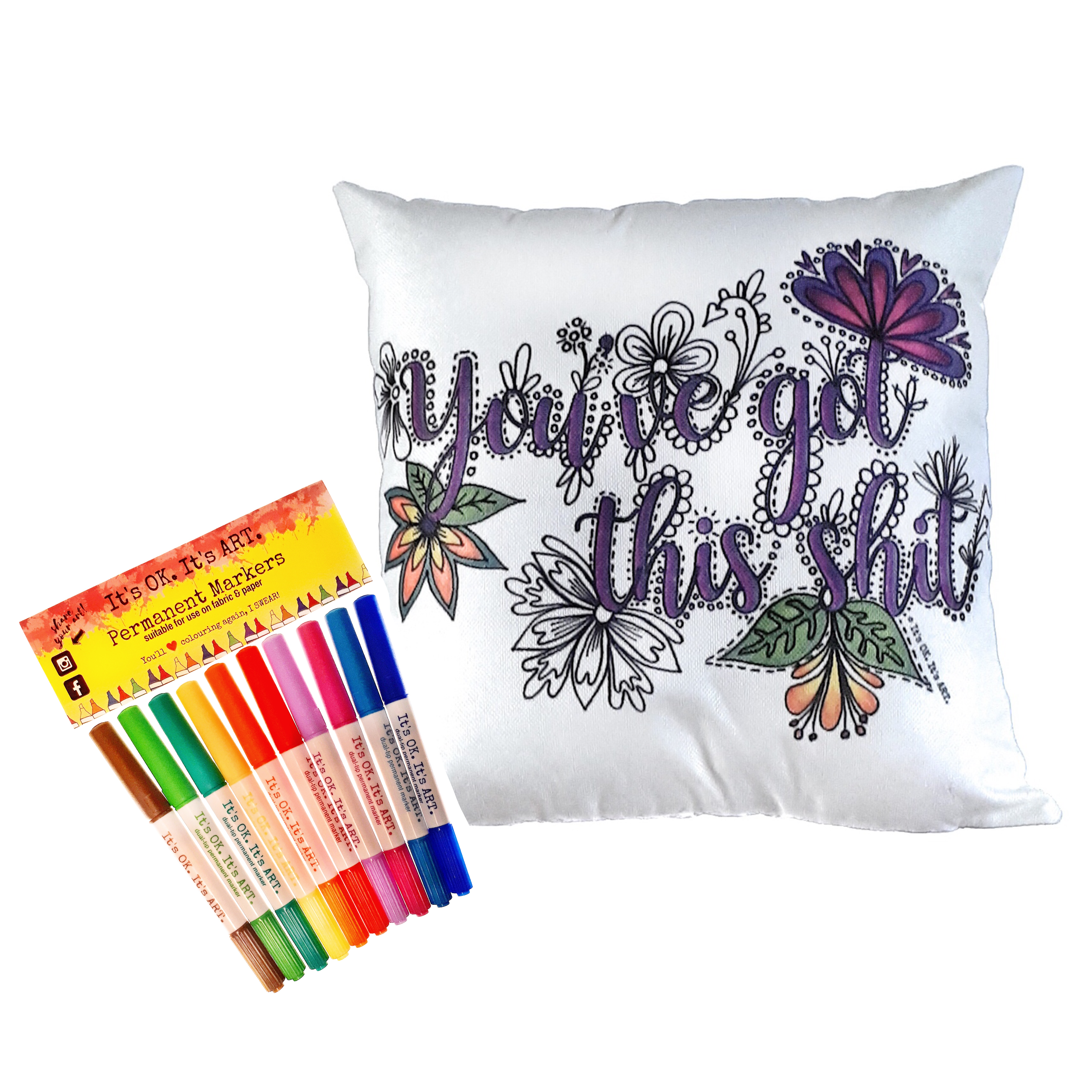 It's OK. It's ART. - Wholesale DIY Craft Kit - You've Got This Shit Funny DIY Craft Adult Coloring Kit2