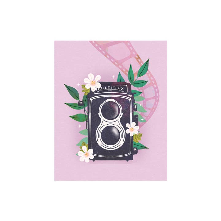 Floral Camera Art Print for wholesale by Little Sisters Studio