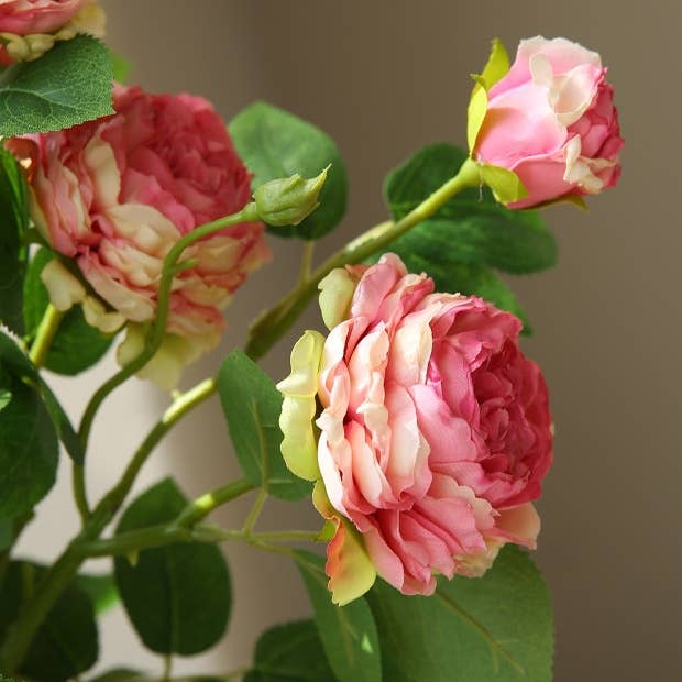 ACNITE(We cover U.S. import duties) - Wholesale Artificial Flowers - 3 rose flowers gift for her home floral Retro rose flwoers12