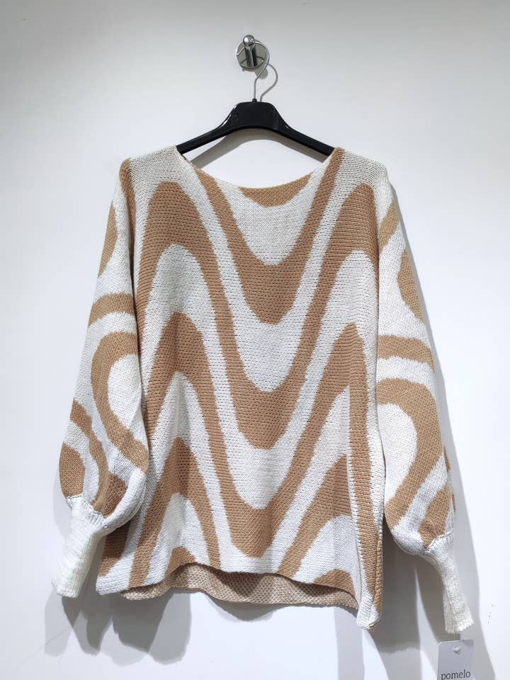 Pomelo paris - Wholesale Knit Sweater - Women's - ROMA Waves Sweater0