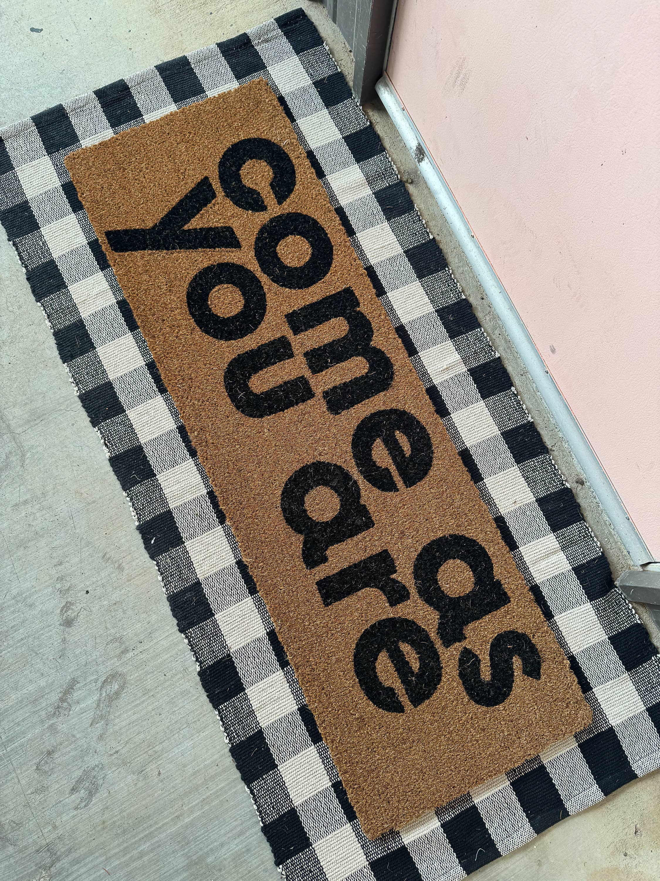 Modern Burlap - Wholesale Door Mat - XL Doormat - Come as you are (New Length)1