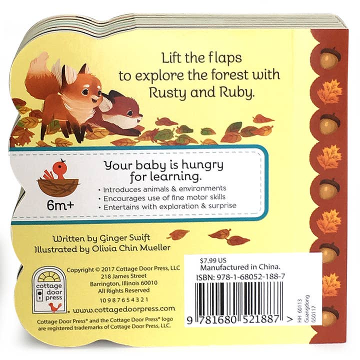 Cottage Door Press - Wholesale Baby & Toddler Book (0-2) - Babies in the Forest Lift-a-Flap Board Book2