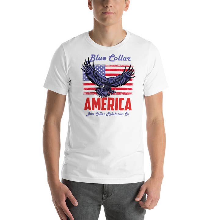 Camiseta unisex Blue Collar America para venta al por mayor de Souverista