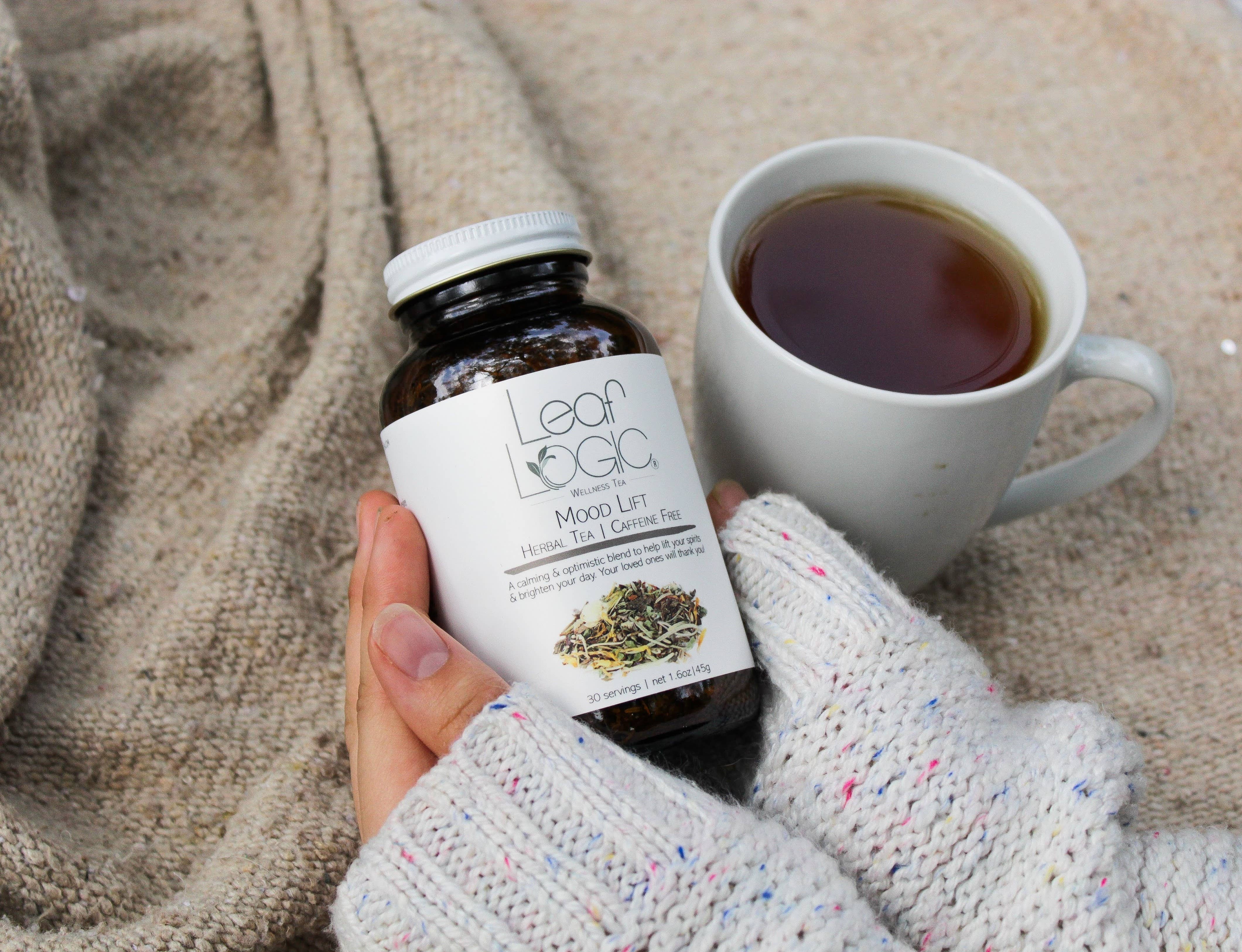 Leaf Logic - Wholesale Loose Tea - Mood Lift Loose Leaf Tea - Bulk or Amber Refillable Jar5