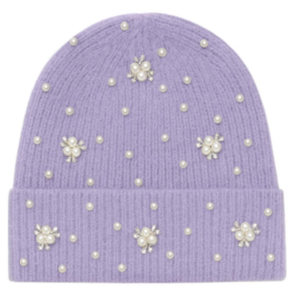 anbfashion - Vente Bonnet – femme - Bonnet en tricot orné de perles et de strass AHT-915692
