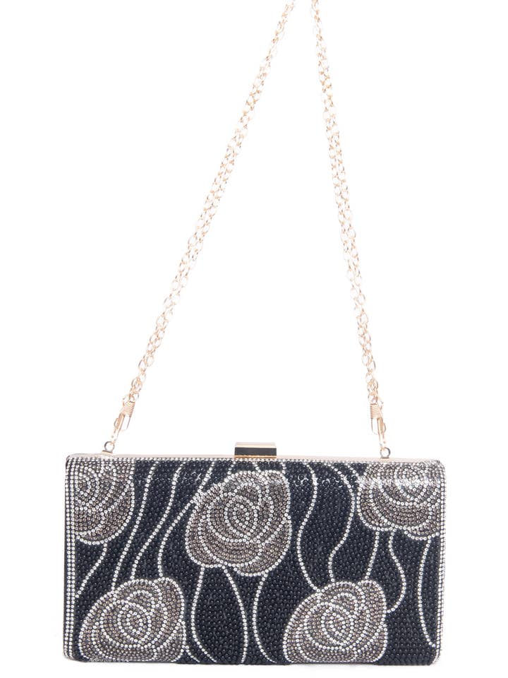 Clutch BOUQUET | Borsa da Sera Floreale con Strass per la vendita all'ingrosso da parte di Lauren Lorraine