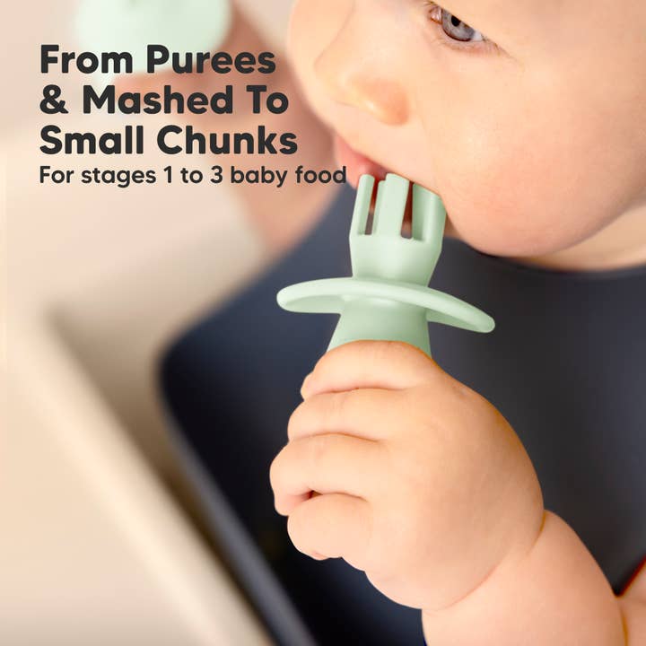 Mellow 4-Pack Prep Silicone Baby Spoons & Forks Set for Toddlers for wholesale on Faire5