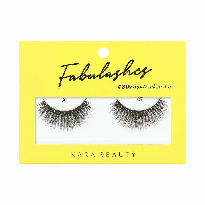 FABULASHES 3D Faux Mink False Eyelashes - Style A107 for wholesale by Kara Beauty