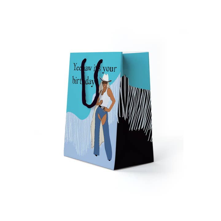 Drawn Goods - Wholesale Gift Bag - Yeehaw Its Your Birthday Beyonce Gift Bag