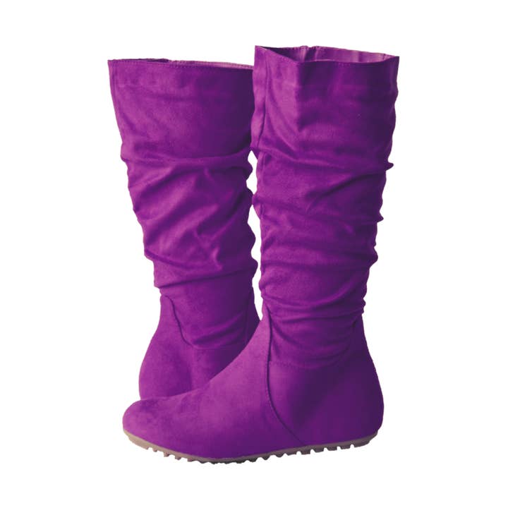 Sidekick - Mid-Calf Fashion Boots (test - purple iris) for wholesale by Carnival Kicks