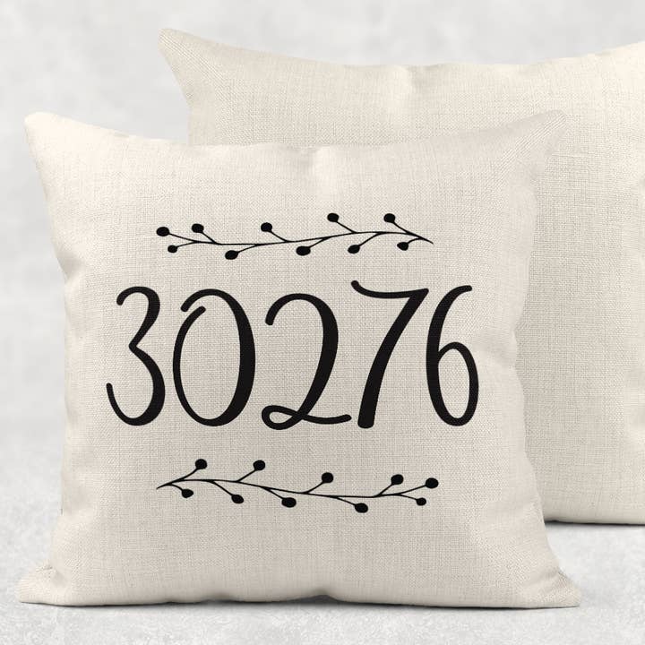 Customizable Zip Code Pillow for wholesale by Quotable Life