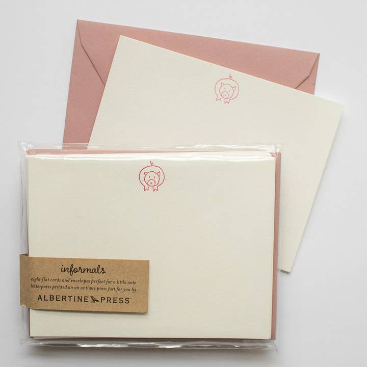 Set Notecard Maiale - Informals per la vendita all'ingrosso da parte di Albertine Press