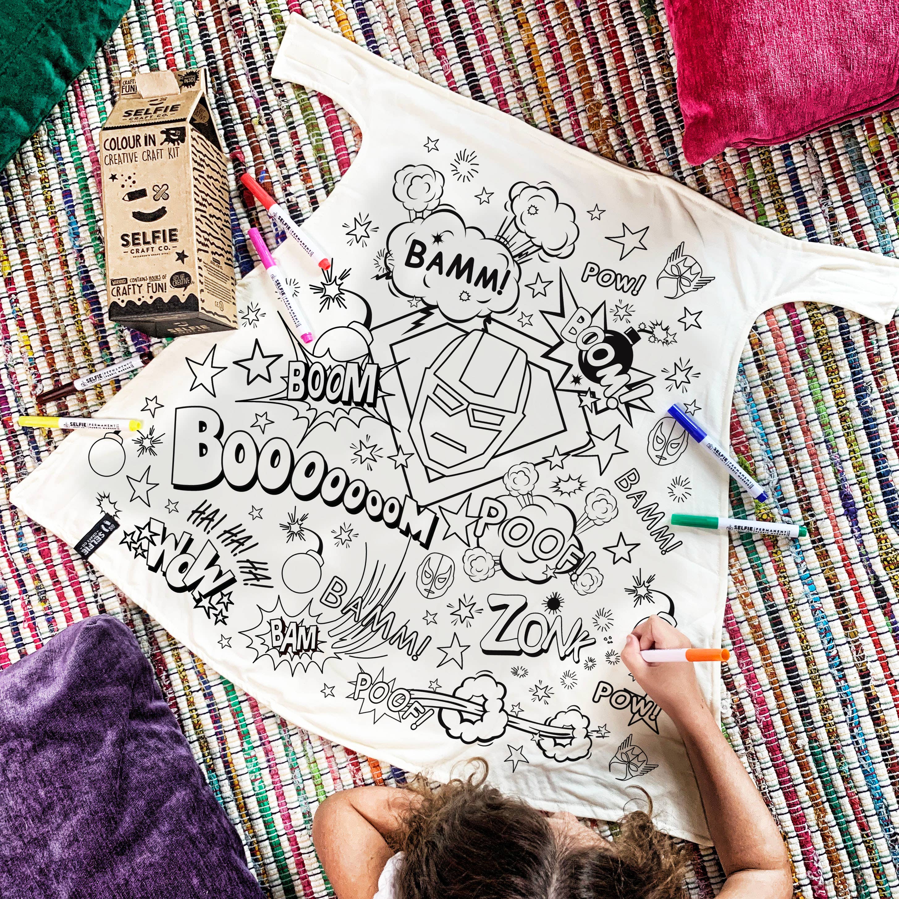Selfie Craft Co - Vendita all'ingrosso Mantella - Bambini - Colore dei supereroi nel mantello2