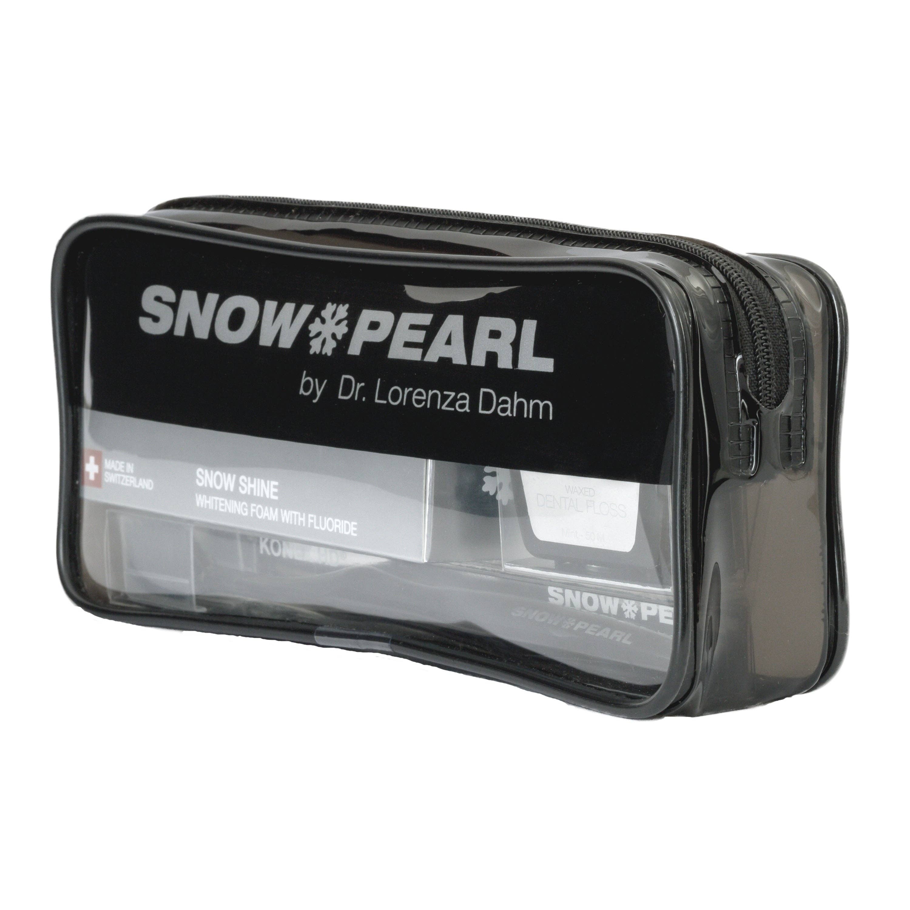 SNOW PEARL – Pasta dentífrica por atacado – Kit de Viagem com Espuma Branqueadora SNOW SHINE 50ml - Preto1
