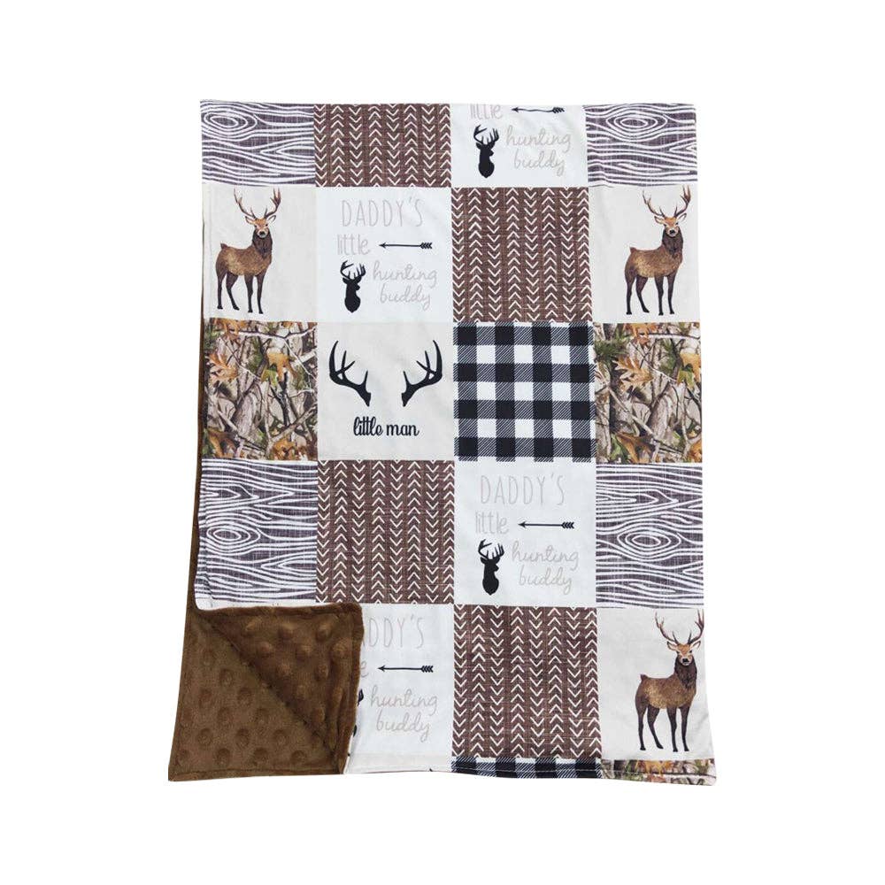 Aier Wholesale - Wholesale Bedding Blanket - Kids & Baby - Baby Boys Hunting Little Buddy Minky Blankets2