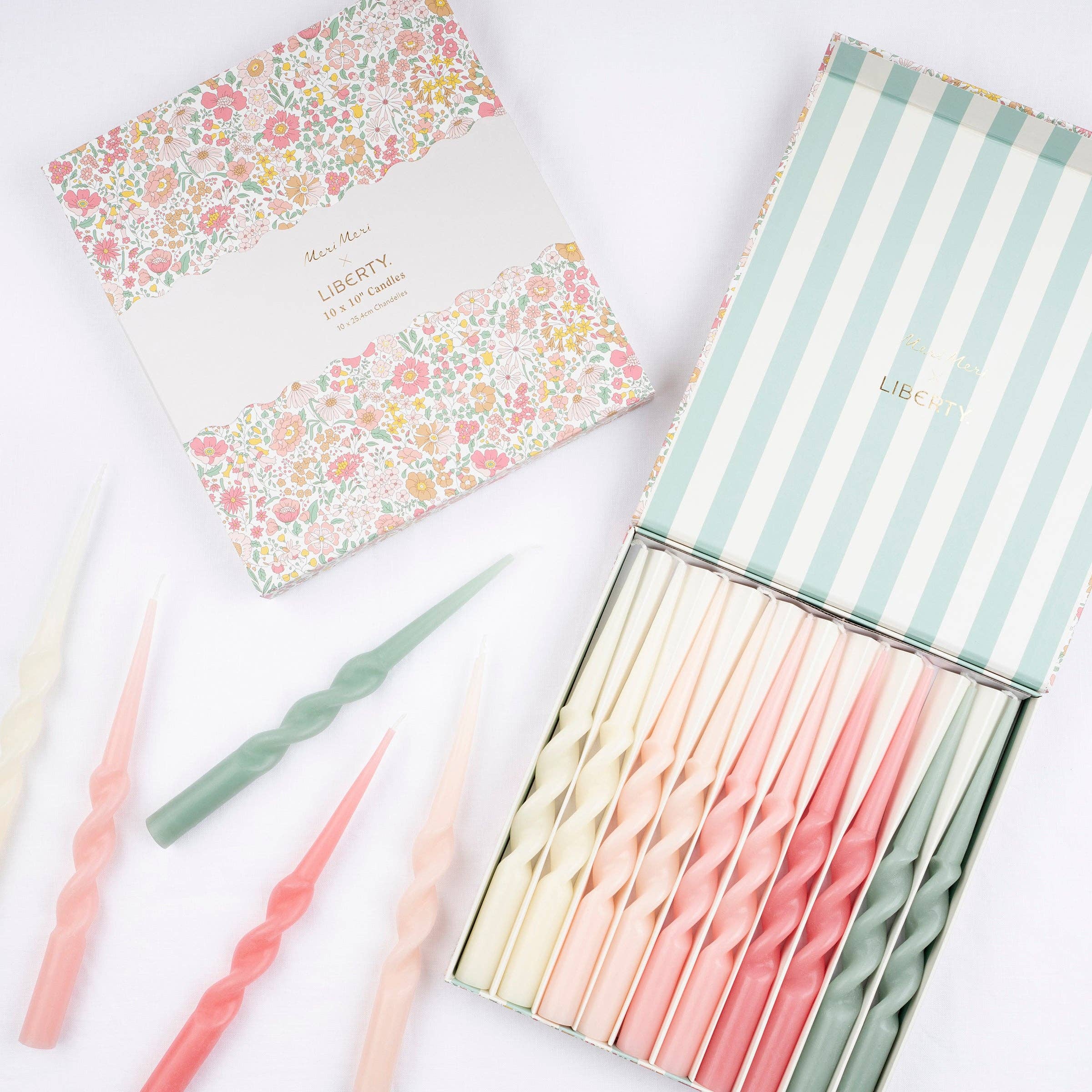 Meri Meri - Wholesale Tapered Candle/Candlestick - Meri Meri x Liberty Wharfedale Candle Gift Box0