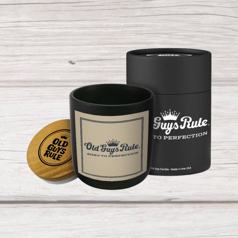 Uncommon Flame - Wholesale Jar/Filled Candle - Old Guys Rule - Script Logo Candle3